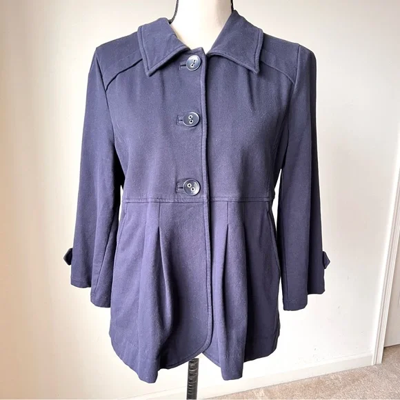 ANTHROPOLOGIE MOTTO Cotton Peplum Cardigan Blazer—SZ. Medium - Picture 1 of 11